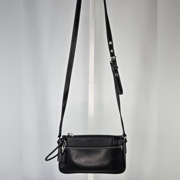 Vintage Coach Bleecker Leatherware Mini Flap Crossbody Bag + Matching Wristlet - Picture 4 of 16